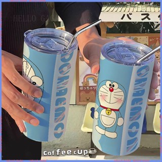 🥤Animation Peripheral Limited Water Cup🥤กระติกน้ําร้อนสเตนเลส ลายการ์ตูนโดราเอมอน แบบพกพา คุณภาพสูง สําหรับสํานักงาน