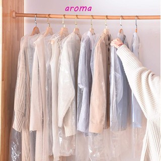 Aroma ผ้าคลุมกันฝุ่น พลาสติก กันน้ํา หนา แขวนเสื้อโค้ท กันฝุ่น 10 ชิ้น