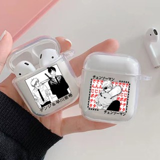 เคสหูฟัง TPU แบบนิ่ม ลายอนิเมะญี่ปุ่น Denji Makima Aki Pochita สําหรับ Apple Airpods Pro 2 3 1