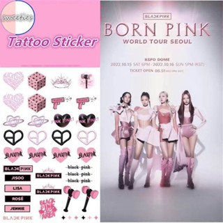 Blackpink Y2K Hotties sweet cool สติกเกอร์รอยสักชั่วคราว กันน้ํา JISOO JENNIE ROSE LISA Concert Assistance tattoo sticker อุปกรณ์เสริม