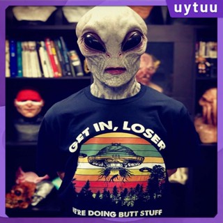 Uytuu 【can Cod】 Halloween Alien Mask Headwear Horror Masquerade Ufo Space Props อุปกรณ์เสริม