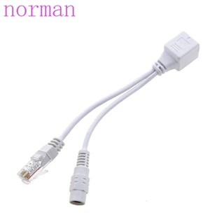 Norman POE อะแดปเตอร์สายเคเบิลเชื่อมต่อเครือข่าย POE 12-48v POE RJ45