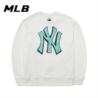 Mlb NY ของแท้ เสื้อกันหนาว คอกลม ผ้าฝ้าย สําหรับคู่รัก