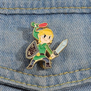 เข็มกลัดโลหะ รูปเกม The Legend of Zelda Mercier Enamel Lapel Pin Gamer Link อุปกรณ์เสริม สําหรับติดเสื้อผ้า กระเป๋าเป้สะพายหลัง Nintendo Gamer