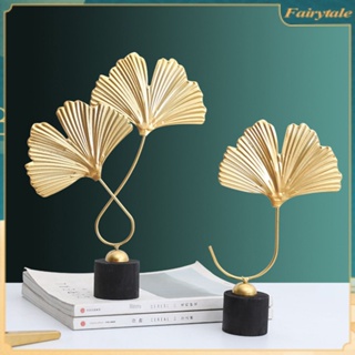 ❀ Nordic Gold Ginkgo Leaf Crafts Sculpture Luxury Living Room Decoration Handicrafts Home Decoration Accessories Office Desktop Ornaments