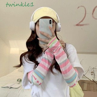 Twinkle1 ปลอกแขน ผ้าเรยอน บาง ป้องกันรังสียูวี ฉนวนกันความร้อน กันแสง UV Y2k ทรงหลวม สําหรับขี่จักรยาน