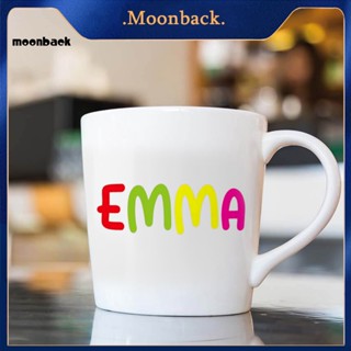 &lt;moonback&gt; สติกเกอร์ไวนิล ลายตัวอักษร สีสันสดใส 12 แผ่น สําหรับตกแต่งสมุดภาพ ขวดน้ํา Diy