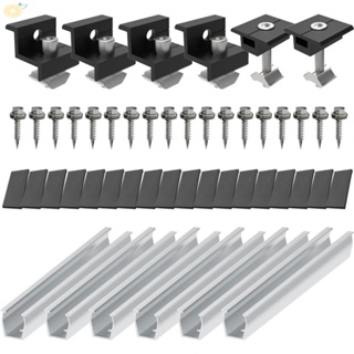 【VARSTR】Reliable Solar Panel Bracket Kit 20cm Length Accessories Included Black Anodized