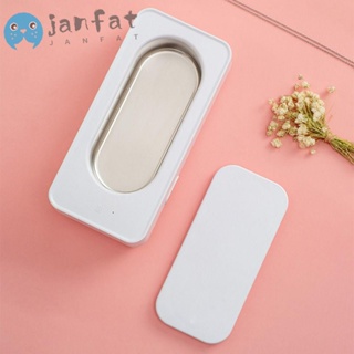 Janfat เครื่องทําความสะอาดเครื่องประดับ อัลตราโซนิก ถังสเตนเลส สีขาว ทําความสะอาดอัลตราโซนิก|แปรงทําความสะอาดเครื่องสําอาง อัลตราโซนิก 45kHz