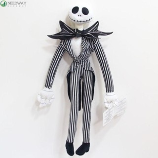 Needway ตุ๊กตาหัวกระโหลก Skellington ผ้ากํามะหยี่ขนนิ่ม ขนาด 50 ซม. สําหรับตกแต่ง