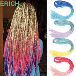 Erich กล่องถักเปีย แบบบาง สีรุ้ง สไตล์แอฟริกัน