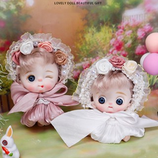 Adollya ตุ๊กตา BJD 1/12 10 ซม. พร้อมเสื้อผ้า 7 ข้อต่อ ขยับได้ DIY สําหรับเด็กผู้หญิง EWPM