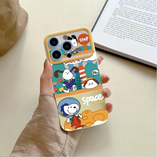 เคสโทรศัพท์มือถือนิ่ม ลายการ์ตูนสนูปปี้อวกาศ TUWH สําหรับ Apple Iphone 14promax 13pro 12 11 7p