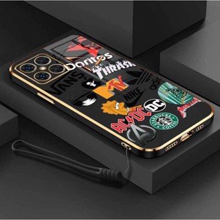 เคสโทรศัพท์มือถือ ซิลิโคนนิ่ม กันรอยกล้อง พร้อมสายคล้อง สําหรับ Honor X8 5G