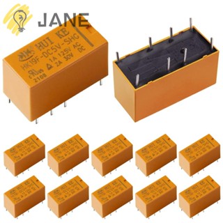 Jane โมดูลรีเลย์ DPDT DC 5V 2NO 8 Pin 2NC HK19F-DC5V-SHG 12 ชิ้น