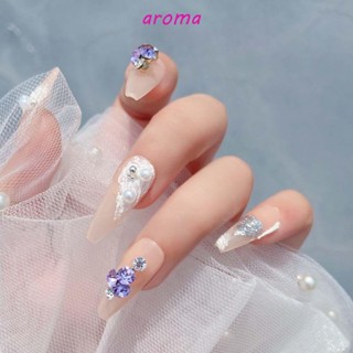 Aroma เพชรคริสตัล หลากสี สําหรับตกแต่งเล็บ DIY