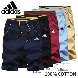 Adidas กางเกงขาสั้นลําลอง ผ้าฝ้าย 100% พลัสไซซ์ สําหรับผู้ชาย ไซซ์ M-5XL