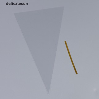 Delicatesun 100X กรวยใสรูปร่างกระดาษแก้วถุงขนมข้าวโพดคั่วดอกไม้บรรจุถุงงานแต่งงาน Nice