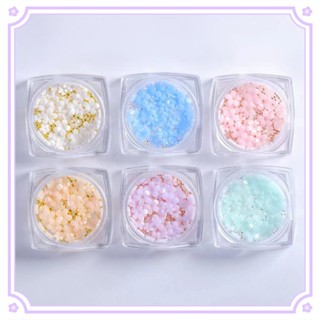 Bynuonail พลอยเทียมเรซิ่น ลายดอกไม้ คละขนาด สําหรับตกแต่งเล็บ 6 สี