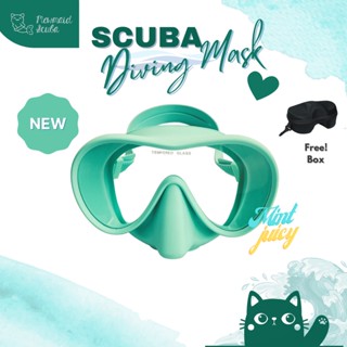 อุปกรณ์เล่นน้ำ หน้ากากดำน้ำลึก รุ่น M300 สำหรับผู้หญิง Scuba Mask Tempered Glass แว่นตาดำน้ำ