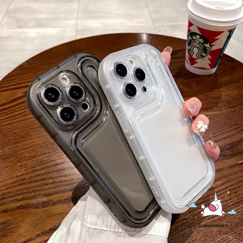 เคสโทรศัพท์มือถือ ซิลิโคนนิ่ม ใส กันกระแทก เรียบง่าย หรูหรา สําหรับ iPhone 15 11 Pro MAX 7plus 12 13 14 Pro MAX XR X XS MAX 7 8 Plus SE