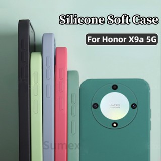 เคสโทรศัพท์มือถือแบบนิ่ม กันกระแทก กันรอยเลนส์กล้อง สีพื้น สําหรับ Honor X9A RMO-NX1 5G X9A 2023 X7A X8A 4G