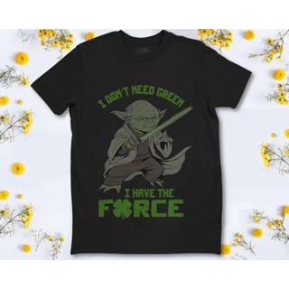 oversize T-shirt สตาร์วอร์ส โยดา ไม่ต้องใช้ถนนกรีน เสื้อยืด พิมพ์ลาย Patricks Day สําหรับผู้ชาย และผู้หญิง S-5XL
