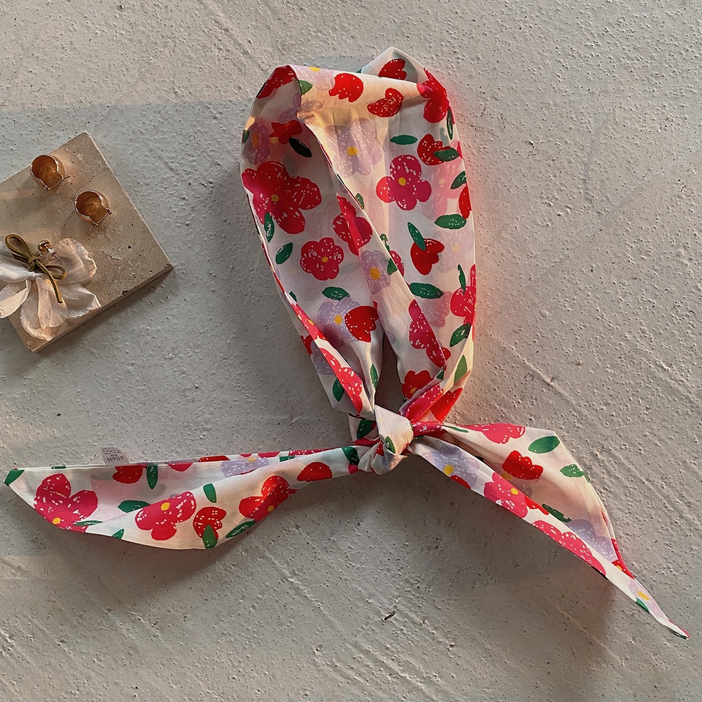 Parsimonous ยาว 100% ผ้าพันคอผ้าฝ้าย 4.1x45.3 นิ้วสายคล้องกระเป๋าผู้หญิงแฟชั่น Hairband 10.5x115 ซม.