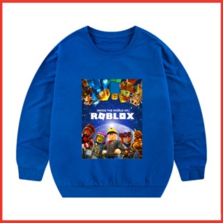 เสื้อกันหนาวแขนยาวลําลอง คอกลม พิมพ์ลายการ์ตูนเกม Roblox แฟชั่นสําหรับเด็กผู้ชาย และเด็กผู้หญิง