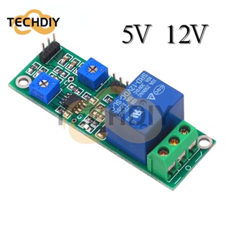 บอร์ดโมดูลเปรียบเทียบแรงดันไฟฟ้า 5V 12V ปรับได้ ระดับสูง และสวิตช์เอาท์พุตคู่