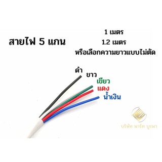 พัดลมตั้งโต๊ะ สายไฟพัดลม5แกน สำหรับเข้าสายมอเตอร์พัดลม