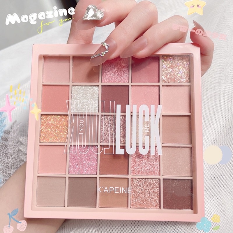 NEW พาเลทอายแชโดว์ 25 สี เนื้อใยไหม เนื้อแมท ประกายชิมเมอร์ กลิตเตอร์ สีโทนนู้ด กันน้ำ ติดทน Eye Shadow