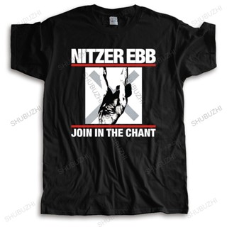 QGเสื้อยืดแบรนด์บุรุษแขนสั้น NITZER EBB เข้าร่วมใน CHANT Cotton Shubuzhi เสื้อยืดผู้ชาย O-Neck Casual Tee-เสื้อขนาดใหญ่