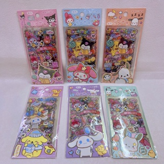 Sanrio สติกเกอร์ ลายการ์ตูน PET น่ารัก กันน้ํา สําหรับตกแต่งสมุด การ์ด 10 ชุด 10 แผ่น