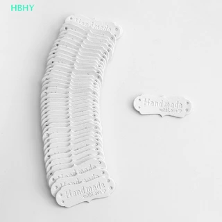 HB 50 ชิ้นแท็กหนังทําด้วยมือป้ายรักเย็บหัตถกรรม DIY แท็กถัก HY