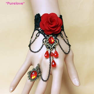 Purelove&gt; ถุงมือข้อมือ สไตล์วินเทจ พังก์ เครื่องประดับ สําหรับผู้หญิง