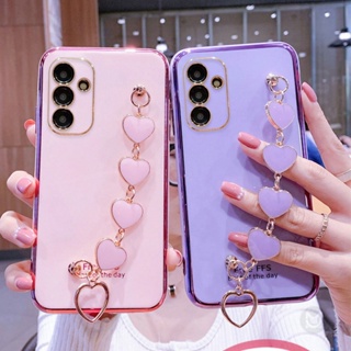 เคสโทรศัพท์ซิลิโคน TPU แบบนิ่ม พร้อมสายคล้อง สําหรับ Samsung Galaxy A14 A34 A54 A13 A23 A33 A53 5G A04 A04S A04E