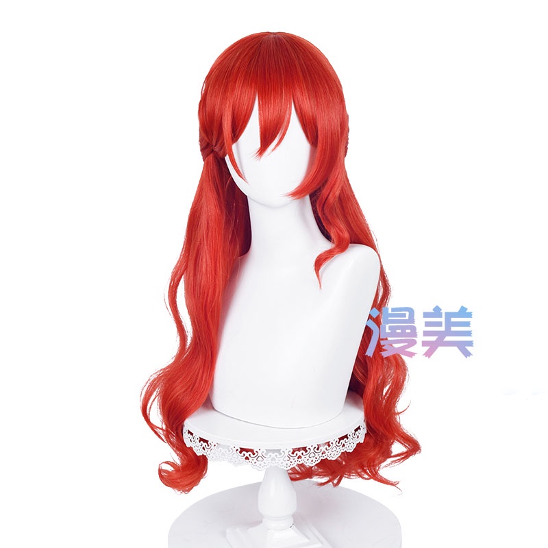 【Manmei】Honkai: Star Rail Himeko Cosplay Wig 66cm Long Red Curly Heat Resistant Synthetic Wigs ราคา ถูกที่สุด ดีลบีเคเค แกลเลอรีภาพที่ 6