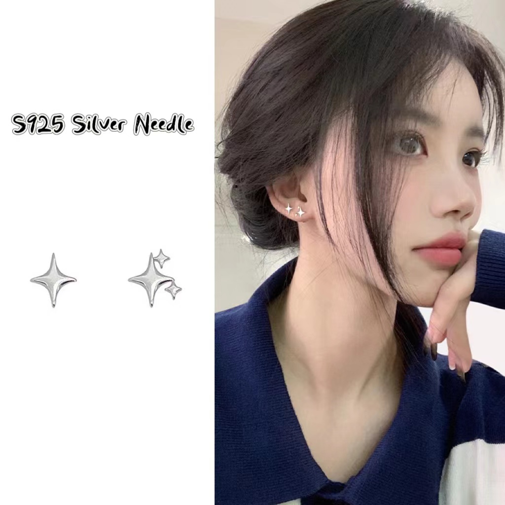 ใหม่ ต่างหูเข็มเงิน S925 ประดับมุก ดอกคามิเลีย เรียบง่าย ไฮเอนด์ สําหรับผู้หญิง 2023