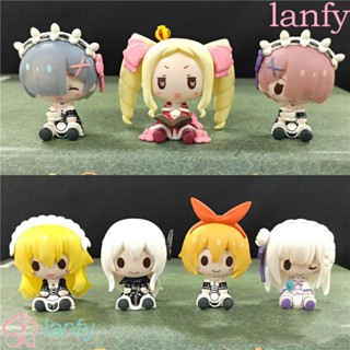 Lanfy ตุ๊กตาฟิกเกอร์ Emilia Rem Lam Action Figure 7 ชิ้น/ชุดสําหรับเด็ก