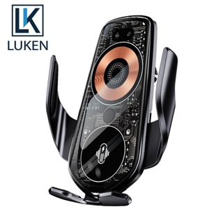 Luken ที่ชาร์จโทรศัพท์มือถือไร้สาย แบบใส 15W หมุนได้ 360 องศา สําหรับ ip 14 13 12 Qi