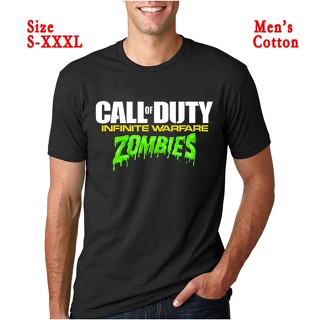 【Size 2T-6XL】เสื้อยืดผ้าฝ้ายแขนสั้นพิมพ์ลาย Call Of Duty Infinite Warfare Zombies แฟชั่นผู้ชาย_02