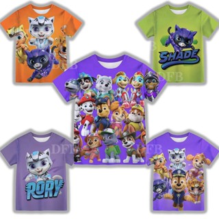 Paw Patrol เสื้อยืดคอกลม แขนสั้น พิมพ์ลายการ์ตูนอนิเมะ 3D ใส่สบาย ระบายอากาศ เหมาะกับฤดูร้อน สําหรับเด็ก ของขวัญวันเกิด ปาร์ตี้