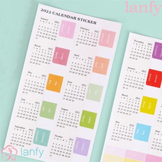 LANFY Self Adhesive Monthly Tab Sticker School Supplies Journal Planner 2022 Calendar Sticker Office Scrapbooking Hand Account Notebook DIY Stationery Schedule Organizer Decorative Stickers