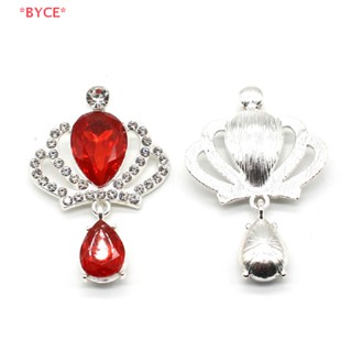 Byce&gt; จี้รูปมงกุฎ ประดับเพชรเทียม สีเงิน DIY อุปกรณ์เสริม 1 ชิ้น