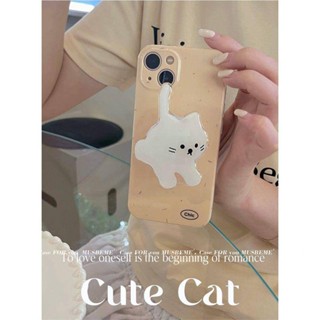 เคสมือถือ ลายแมว พร้อมขาตั้ง สําหรับ Iphone 14 11 13 Pro Max Apple 12 Pro