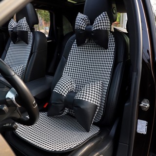 New Houndstooth Automotive Headrest Neck Pillow Fashion Car Seat Comfortable Neck Pillow Lumbar Pillow Car Interior Design Supplies Female Car Universal Car headrests Waist Pillow  Car interior accessories