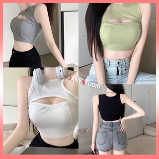 มีปลายทางสำหรับคำสั่งซื้อ Mini Crop สไตล์เกาหลี เสื้อครอปแขนกุด เสื้อครอปเเฟชั่นเซ็กซี่