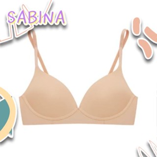 Sabina เสื้อชั้นใน Invisible Wire (ไม่มีโครง) Seamless Fit รุ่น TWENTY FIVE รหัส SBXQ9002 สีเนื้อ สีดำ