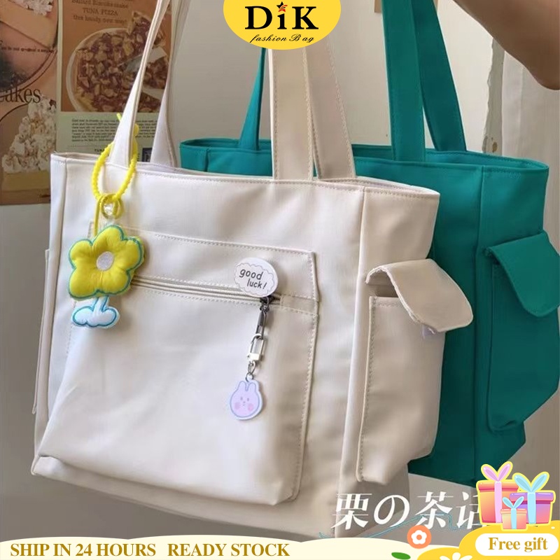 TB022 Dik Shop กระเป๋าผ้า กันน้ํา สุนทรีย์ มีซิป นํากลับมาใช้ใหม่ได้ สําหรับเด็กผู้หญิง